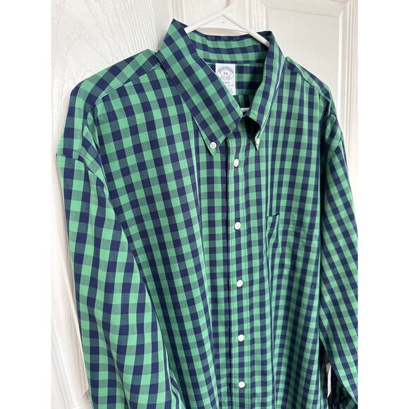 Brooks Brothers Regent the original polo shirt, navy and green cotton XXL - Picture 3 of 12